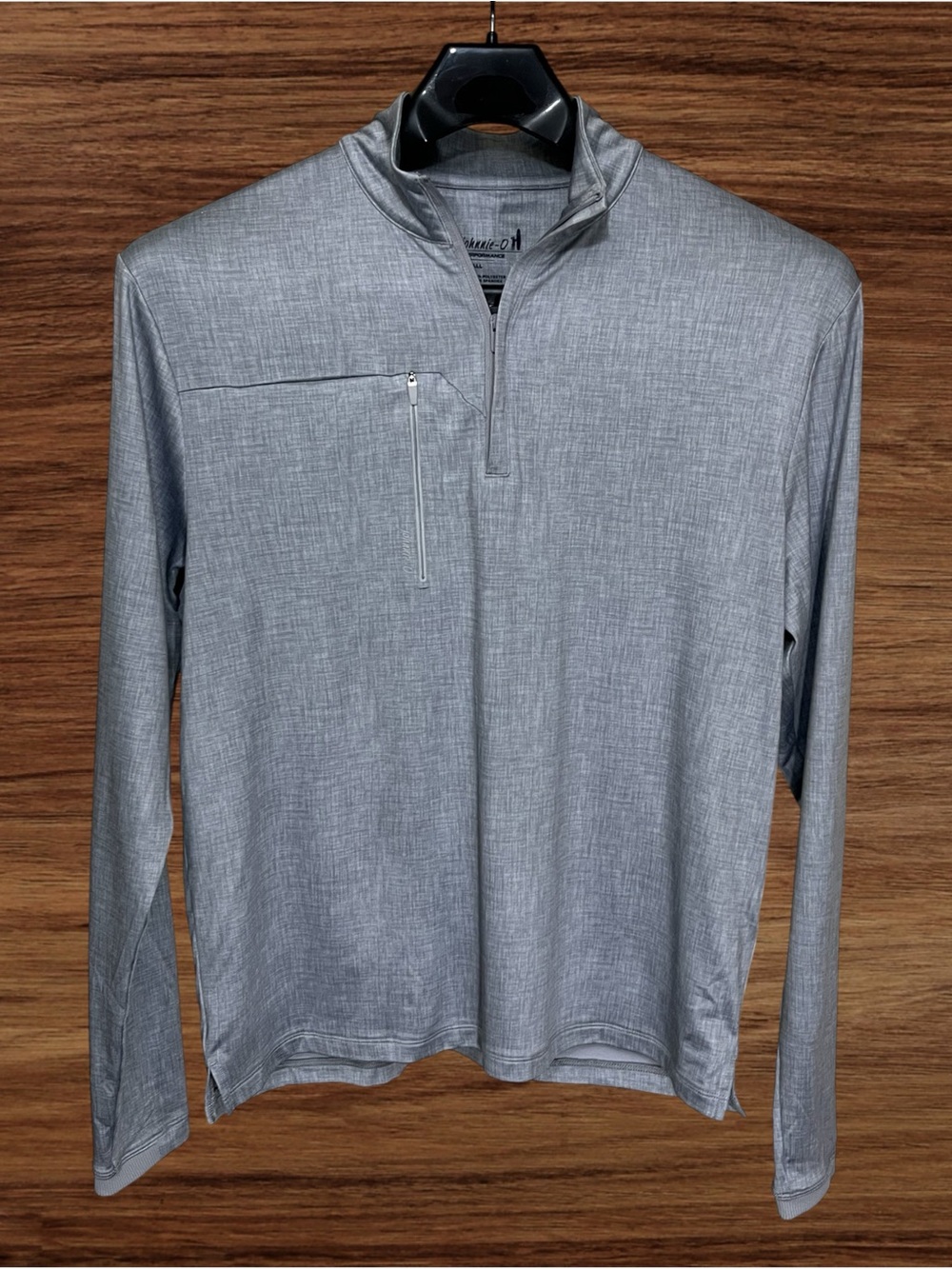 Johnnie-O Men’s Gray Performance 1/4 Zip Pullover. Small